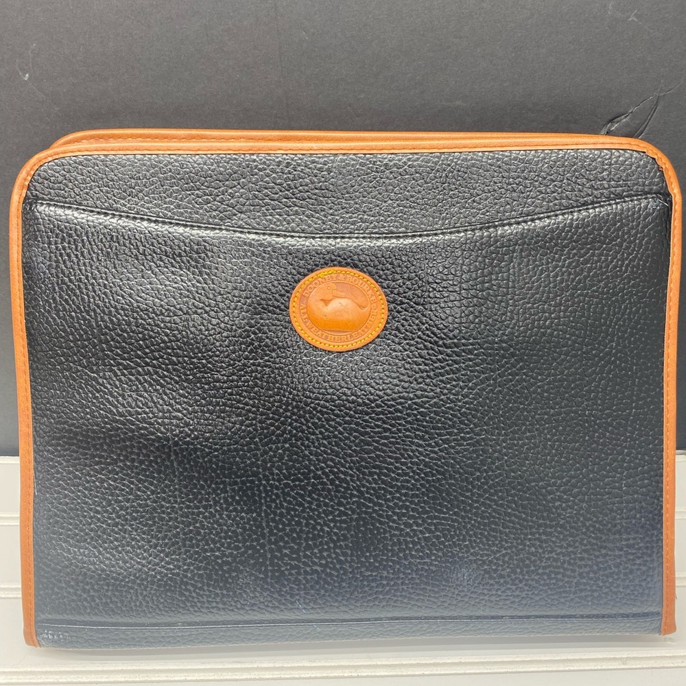 Dooney & Bourke Black Pebbled Leather Portfolio Briefcase - Picture 6 of 17